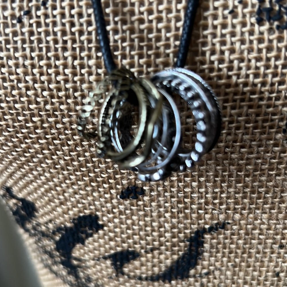 Cute Multi Ring Necklace